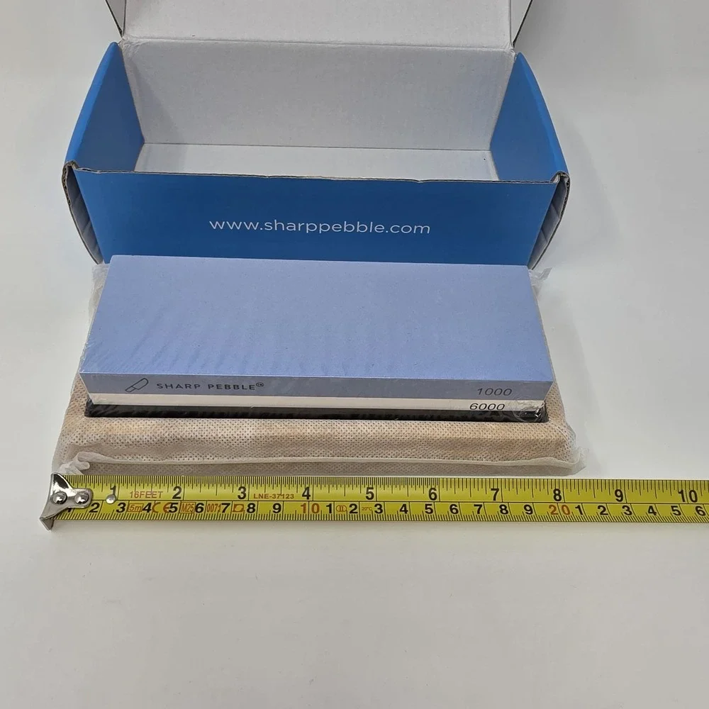 New Sharp Pebble Premium WhiteStone Sharpening Stone Bamboo Base 1000/6000 Grit